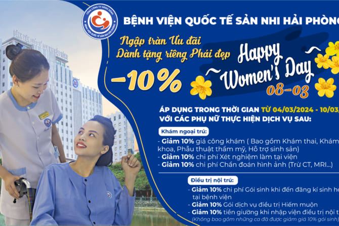 Ưu đãi Đặc biệt dành riêng cho Phái đẹp nhân kỉ niệm Quốc tế phụ nữ 8-3.