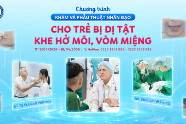 Chương trình Khám và Phẫu thuật nhân đạo cho trẻ bị dị tật khe hở môi miễn phí