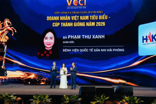 TS.BSCKII Phạm Thu Xanh vinh danh Doanh nhân Việt Nam tiêu biểu – Cúp Thánh Gióng 2026 (VCCI)