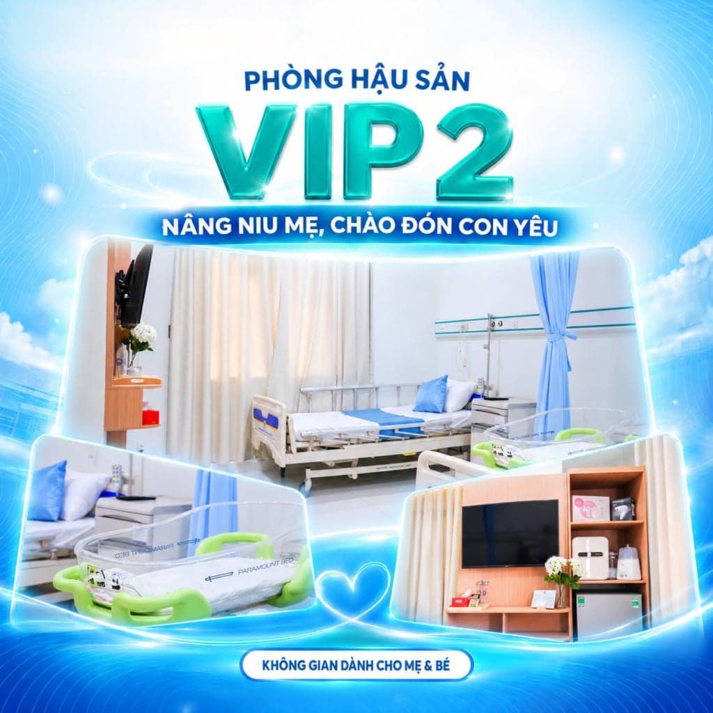 Mỗi gia đình có một nhu cầu riêng khi chuẩn bị đón thành viên nhỏ. Cùng với VIP 1, phòng VIP 2 giúp mẹ có thêm lựa chọn phù hợp cho thời gian lưu viện sau sinh, để những ngày đầu bên bé được chuẩn bị chu đáo hơn.