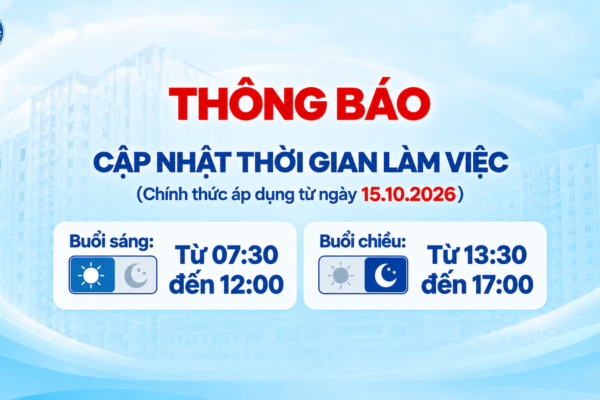 Thông báo thay đổi giờ làm việc mùa đông từ ngày 15/10/2026